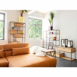 Red Living Regal Mello - Akazie massiv - Akazie Natur / Schwarz -BÜROMÖBEL Verkaufsgeschäft 1000150365 181212 12361900059 GALLERYIMAGES P000000001000150365