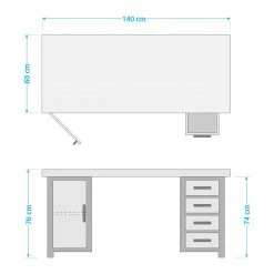 Ars manufacti Schreibtisch Hunter II - Mango massiv / Metall - Mango / Silber -BÜROMÖBEL Verkaufsgeschäft 1000150447 190115 09400100007 GALLERYIMAGES P000000001000150447