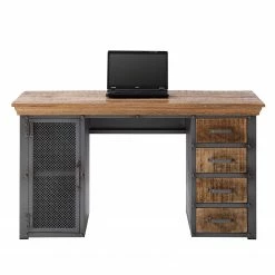 Ars manufacti Schreibtisch Hunter II - Mango massiv / Metall - Mango / Silber -BÜROMÖBEL Verkaufsgeschäft 1000150447 210630 15210600006 DETAILS P000000001000150447