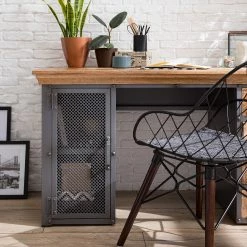 Ars manufacti Schreibtisch Hunter II - Mango massiv / Metall - Mango / Silber -BÜROMÖBEL Verkaufsgeschäft 1000150447 210630 15210700012 DETAILS P000000001000150447