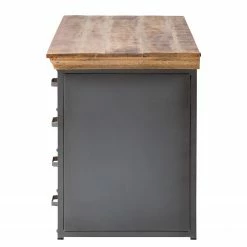 Ars manufacti Schreibtisch Hunter II - Mango massiv / Metall - Mango / Silber -BÜROMÖBEL Verkaufsgeschäft 1000150447 210701 15210600004 DETAILS P000000001000150447