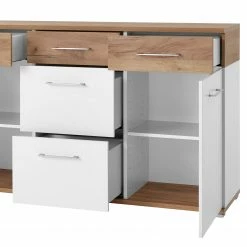 Germania Sideboard Nerola - Weiß / Eiche Navarra Dekor -BÜROMÖBEL Verkaufsgeschäft 1000150711 190104 11554500024 GALLERYIMAGES P000000001000150711