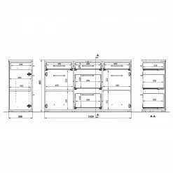 Germania Sideboard Nerola - Weiß / Eiche Navarra Dekor -BÜROMÖBEL Verkaufsgeschäft 1000150711 190104 11554500025 GALLERYIMAGES P000000001000150711