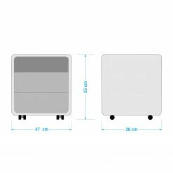 Loftscape Rollcontainer Cooks Hill - Matt Anthrazit / Matt Weiß -BÜROMÖBEL Verkaufsgeschäft 1000150738 190110 15124600010 GALLERYIMAGES P000000001000150738