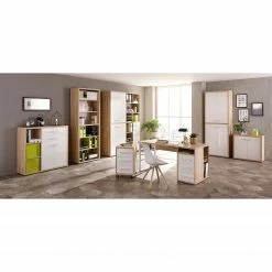 Maja Möbel Aktenschrank Set Plus III - Farbe - Weiß / Eiche Dekor -BÜROMÖBEL Verkaufsgeschäft 1000152696 190123 10093200048 MOOD GALLERYIMAGES P000000001000152696 mood