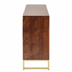 Jack & Alice Sideboard Loga - Akazie massiv / Eisen - Akazie Braun -BÜROMÖBEL Verkaufsgeschäft 1000153425 190923 12232500009 DETAILS P000000001000153425