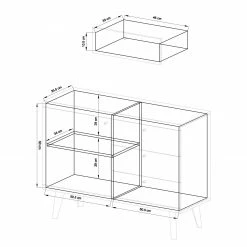 Norrwood Kommode Gyland - Matt Weiß / Eiche Riviera Dekor -BÜROMÖBEL Verkaufsgeschäft 1000164005 190307 08392200038 GALLERYIMAGES P000000001000164005