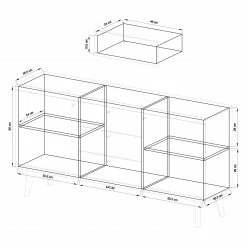 Norrwood Sideboard Gyland - Matt Weiß / Eiche Riviera Dekor -BÜROMÖBEL Verkaufsgeschäft 1000164014 190307 08392400101 GALLERYIMAGES P000000001000164014
