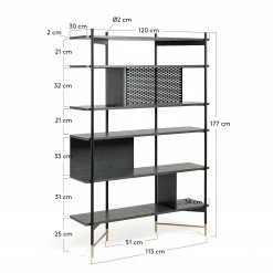 Jack & Alice Regal Cabral - Esche Schwarz / Gold -BÜROMÖBEL Verkaufsgeschäft 1000166602 190319 10113500080 GALLERYIMAGES P000000001000166602