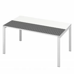 EasyOffice by Paperflow Schreibtisch easyDesk Black/White III - Weiß / Schwarz - Breite: 140 cm