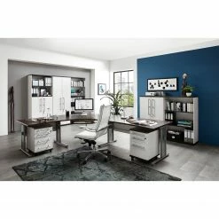 Germania Aktenregal Avero II - Lärche Weiß Dekor / Eiche Havanna Dekor -BÜROMÖBEL Verkaufsgeschäft 1000166763 190329 13031800087 MOOD GALLERYIMAGES P000000001000166763 mood