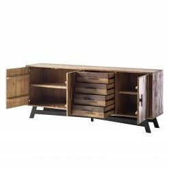 Ars manufacti Sideboard Tamati II - Pinie massiv / Eisen - Pinie / Schwarz -BÜROMÖBEL Verkaufsgeschäft 1000166787 191011 15391700010 DETAILS P000000001000166787