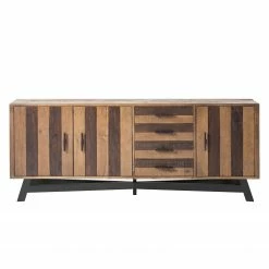 Ars manufacti Sideboard Tamati II - Pinie massiv / Eisen - Pinie / Schwarz -BÜROMÖBEL Verkaufsgeschäft 1000166787 191011 15391700011 DETAILS P000000001000166787