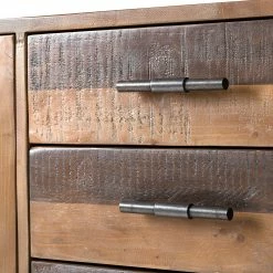 Ars manufacti Sideboard Tamati II - Pinie massiv / Eisen - Pinie / Schwarz -BÜROMÖBEL Verkaufsgeschäft 1000166787 191011 15391700014 DETAILS P000000001000166787