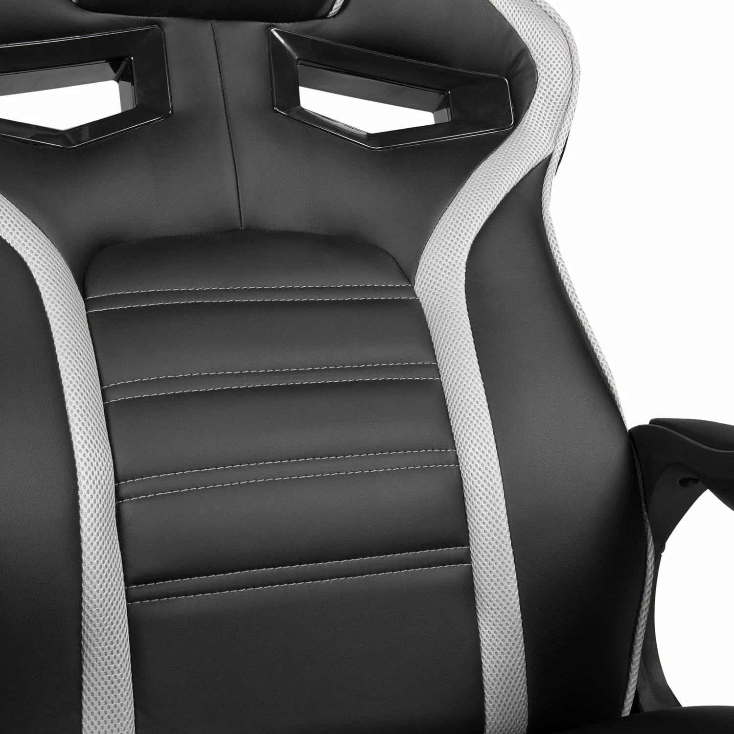 Duo Collection Gaming Chair Splash - Kunstleder / Kunststoff - Schwarz / Hellgrau 4 Duo Collection Gaming Chair Splash - Kunstleder / Kunststoff - Schwarz / Hellgrau – Bild 2