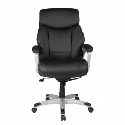 Duo Collection Chefsessel Alfonso - Kunstleder / Kunststoff - Schwarz / Silber -BÜROMÖBEL Verkaufsgeschäft 1000168580 190403 12112700002 GALLERYIMAGES P000000001000168580