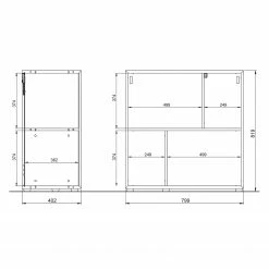Germania Hängeregal Coruna - Eiche Grandson Dekor -BÜROMÖBEL Verkaufsgeschäft 1000168918 190403 11352800005 GALLERYIMAGES P000000001000168918