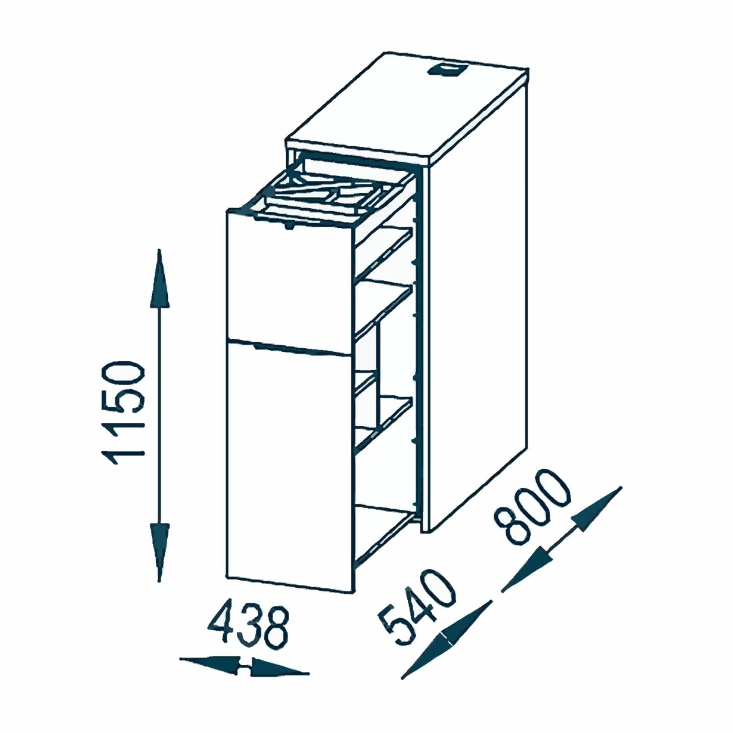 Maja Möbel Container eDJUST II - Hochglanz Weiß / Eiche Riviera Dekor 11 Maja Möbel Container eDJUST II - Hochglanz Weiß / Eiche Riviera Dekor – Bild 9