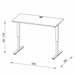 Maja Möbel Schreibtisch eDJUST I - Eiche Sonoma Dekor / Platingrau -BÜROMÖBEL Verkaufsgeschäft 1000170539 190423 11482000084 GALLERYIMAGES P000000001000170539