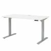 Maja Möbel Schreibtisch eDJUST I - Weiß / Platingrau