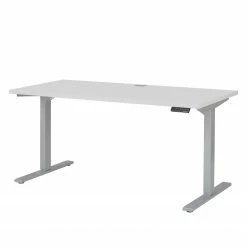 Maja Möbel Schreibtisch eDJUST III - Hellgrau / Platingrau