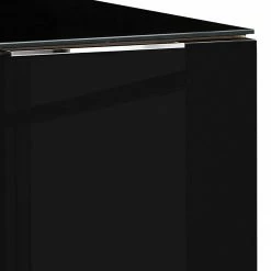 Maja Möbel Sideboard Shino I - Glas Schwarz / Eiche Riviera Dekor -BÜROMÖBEL Verkaufsgeschäft 1000170603 190418 12393200039 GALLERYIMAGES P000000001000170603