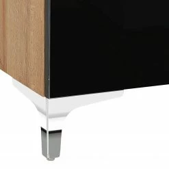 Maja Möbel Sideboard Shino I - Glas Schwarz / Eiche Riviera Dekor -BÜROMÖBEL Verkaufsgeschäft 1000170603 190418 12393200040 GALLERYIMAGES P000000001000170603