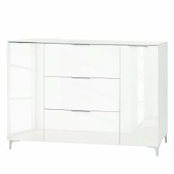 Maja Möbel Sideboard Shino IV - Glas Weiß / Weiß