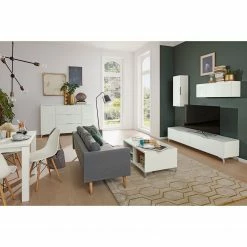 Maja Möbel Sideboard Shino IV - Glas Weiß / Weiß -BÜROMÖBEL Verkaufsgeschäft 1000170646 190418 12394300201 MOOD GALLERYIMAGES P000000001000170646 mood