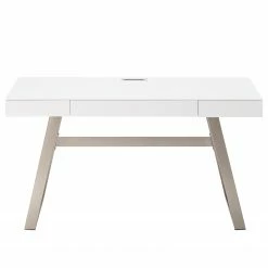 Loftscape Schreibtisch York Shire - Matt Weiß / Silber -BÜROMÖBEL Verkaufsgeschäft 1000170720 210813 11041300034 DETAILS P000000001000170720