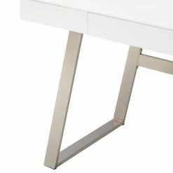 Loftscape Schreibtisch York Shire - Matt Weiß / Silber -BÜROMÖBEL Verkaufsgeschäft 1000170720 210813 11045400038 DETAILS P000000001000170720