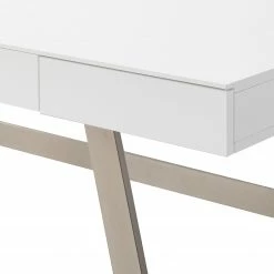 Loftscape Schreibtisch York Shire - Matt Weiß / Silber -BÜROMÖBEL Verkaufsgeschäft 1000170720 210813 11045400039 DETAILS P000000001000170720