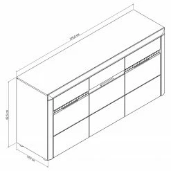Loftscape Sideboard Charnocks - Hochglanz Weiß / Matt Weiß -BÜROMÖBEL Verkaufsgeschäft 1000171351 190424 07580400257 GALLERYIMAGES P000000001000171351