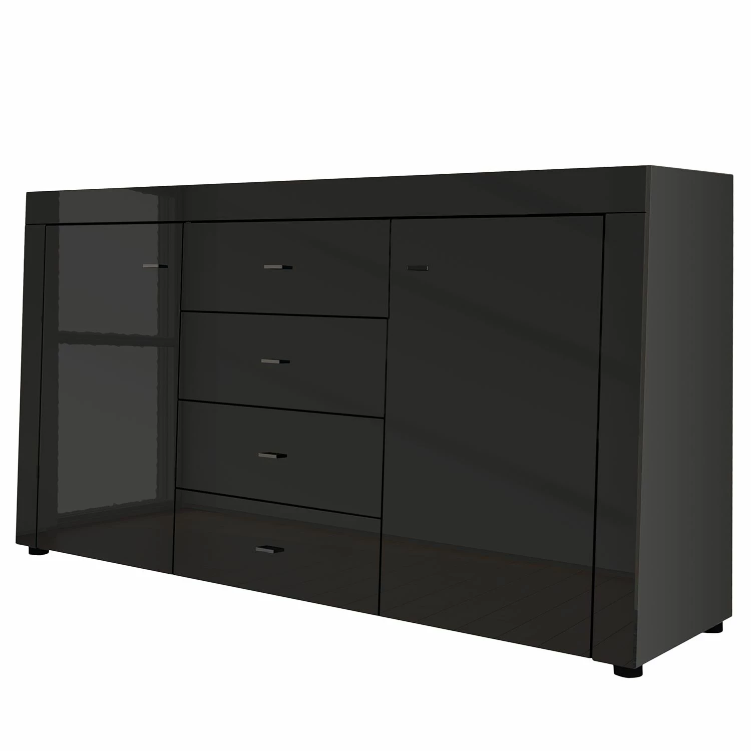 Loftscape Sideboard Moitin - Hochglanz Schwarz / Schwarz 3 Loftscape Sideboard Moitin - Hochglanz Schwarz / Schwarz