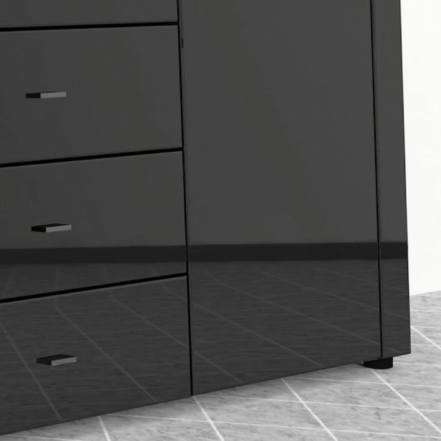 Loftscape Sideboard Moitin - Hochglanz Schwarz / Schwarz 5 Loftscape Sideboard Moitin - Hochglanz Schwarz / Schwarz – Bild 3