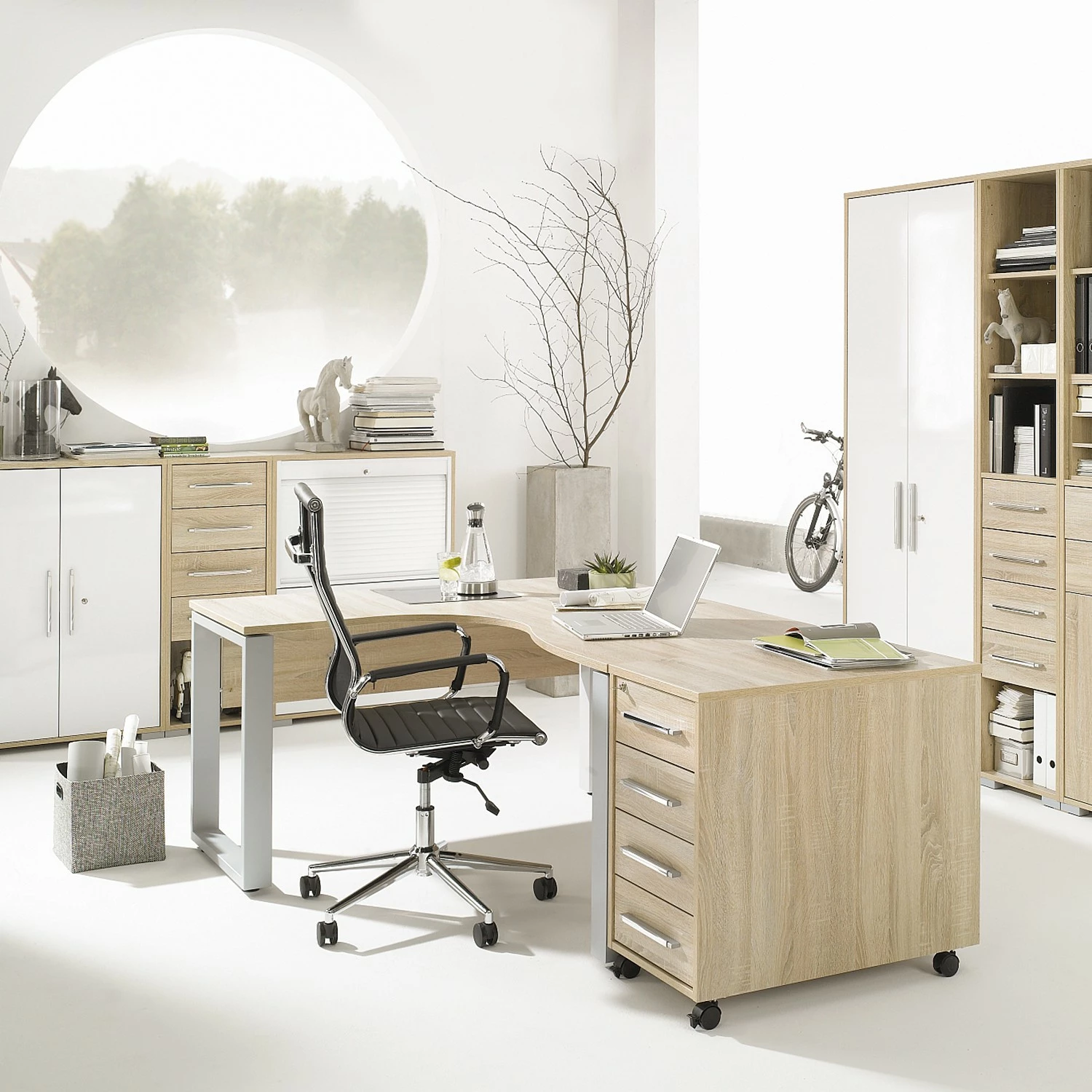 Maja Möbel Eckschreibtisch Marrara - Eiche Sonoma Dekor - Ecke davorstehend links 5 Maja Möbel Eckschreibtisch Marrara - Eiche Sonoma Dekor - Ecke davorstehend links – Bild 3