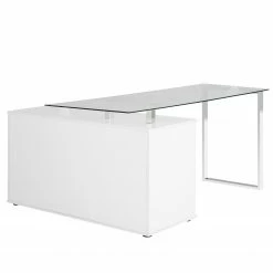 Maja Möbel Schreibtisch Hjerm - Hochglanz Weiß / Matt Weiß -BÜROMÖBEL Verkaufsgeschäft 1000172792 190510 08430500069 GALLERYIMAGES P000000001000172792