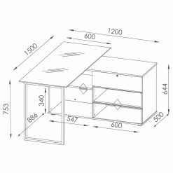 Maja Möbel Schreibtisch Hjerm - Hochglanz Weiß / Matt Weiß -BÜROMÖBEL Verkaufsgeschäft 1000172792 190510 08430500072 GALLERYIMAGES P000000001000172792