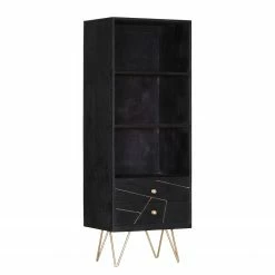 Jack & Alice Regal Towa - Akazie massiv / Metall - Schwarz / Gold