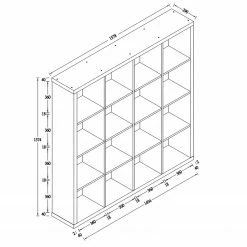 KiYDOO Regal Shelfy II - Weiß - Breite: 158 cm -BÜROMÖBEL Verkaufsgeschäft 1000173851 191106 15233200027 SKETCH DETAILS P000000001000173851 sketch