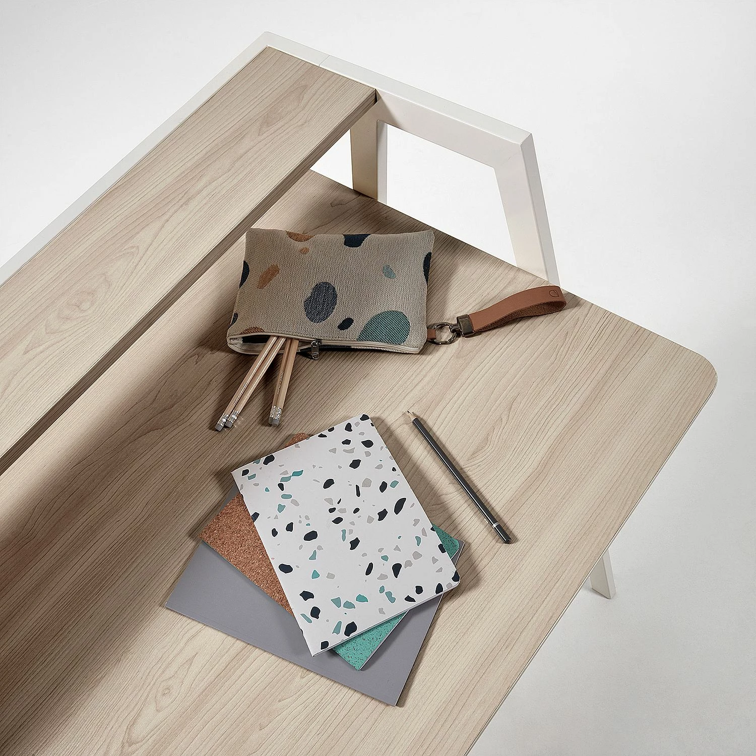 Norrwood Schreibtisch Heusy - Eiche Dekor / Weiß 6 Norrwood Schreibtisch Heusy - Eiche Dekor / Weiß – Bild 4