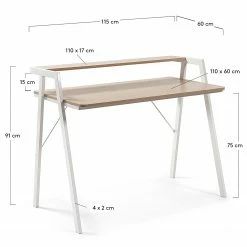Norrwood Schreibtisch Heusy - Eiche Dekor / Weiß 11 Norrwood Schreibtisch Heusy - Eiche Dekor / Weiß -BÜROMÖBEL Verkaufsgeschäft 1000176580 190612 11443800014 GALLERYIMAGES P000000001000176580