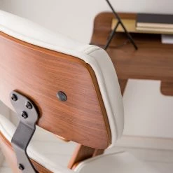 Fredriks Bürodrehstuhl Viiki - Kunstleder / Stahl - Weiß / Walnuss -BÜROMÖBEL Verkaufsgeschäft 1000176727 210212 13382900012 DETAILS P000000001000176727 1