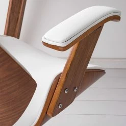 Fredriks Bürodrehstuhl Viiki - Kunstleder / Stahl - Weiß / Walnuss -BÜROMÖBEL Verkaufsgeschäft 1000176727 210212 13383000014 DETAILS P000000001000176727 1