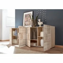 LC Spa Sideboard Miro - Eiche Sonoma Dekor - Breite: 241 cm -BÜROMÖBEL Verkaufsgeschäft 1000177051 190619 14295900015 MOOD GALLERYIMAGES P000000001000177051 mood