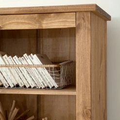 Maison Belfort Bücherregal Finca Rustica - Kiefer massiv - Kiefer Natur -BÜROMÖBEL Verkaufsgeschäft 1000178022 200511 14243500004 DETAILS P000000001000178022