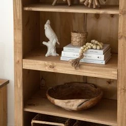 Maison Belfort Bücherregal Finca Rustica - Kiefer massiv - Kiefer Natur -BÜROMÖBEL Verkaufsgeschäft 1000178022 200511 14243600005 DETAILS P000000001000178022