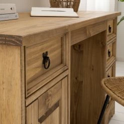 Maison Belfort Schreibtisch Finca Rustica I - Kiefer massiv - Kiefer Natur -BÜROMÖBEL Verkaufsgeschäft 1000178037 200506 14205800003 DETAILS P000000001000178037