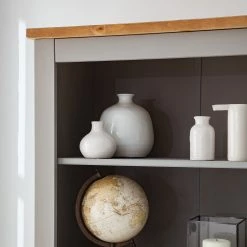 Maison Belfort Bücherregal Finca Rustica - Kiefer massiv - Kiefer Grau -BÜROMÖBEL Verkaufsgeschäft 1000178042 200507 14181000003 DETAILS P000000001000178042