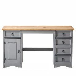 Maison Belfort Schreibtisch Finca Rustica I - Kiefer massiv - Kiefer Grau -BÜROMÖBEL Verkaufsgeschäft 1000178057 200422 06411700037 DETAILS P000000001000178057